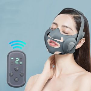 Dispositivos de cuidado facial Instrumento de estiramiento facial portátil Mascarilla eléctrica Masajeador Micro corriente EMS Máscara Vendaje Cuidado facial V Tratamientos faciales Máquina para el hogar 231113