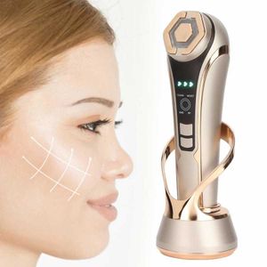 Dispositifs de soins faciaux RF Radio Fréquence Machine EMS Micro Current Skin Resherning Blue Blue Light Retheunation Beauty Device 230831