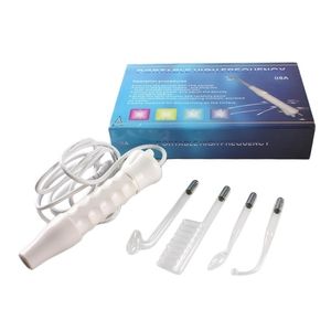 Masseur de visage Électrothérapie à haute fréquence Tube d'électrode en verre Appareil de beauté Thérapie Neon Argon Fusion Wands Rides Acné Spot Remover 220922