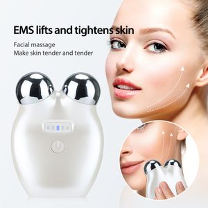 Masajeador facial Mini masajeador de micro corriente con doble rodillo de estiramiento de la piel y equipo de belleza para eliminar las arrugas y regenerar la piel 230720