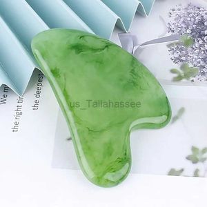 Masajeador facial Cuarzo rosa natural Guasha Board Jadeite Scraper Facial Neck and Back Massage Tool 240322