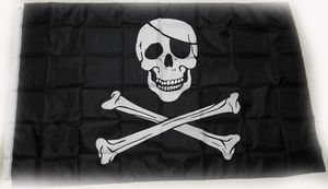90x150cm 3x5 pieds jolly roger crâne os croisés drapeau de pirate usine directe