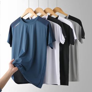 Factory Direct Sales Couple Ice Silk Tshirt manche courte plus taille Mens Sèche rapide pour femmes Sports Sports 240425