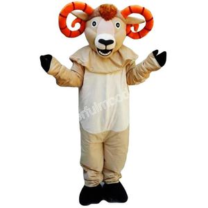 Vente directe d'usine Costumes de mascotte de chèvre brune Carnaval Hallowen Cadeaux Unisexe Adultes Fantaisie Jeux de fête Tenue Vacances Publicité extérieure Tenue Costume