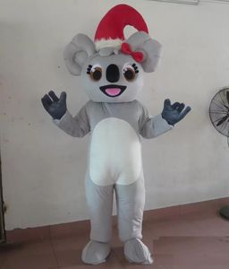 Costume de mascotte d'ours de koala de noël en peluche adulte chaud d'usine pour adulte à porter des vacances