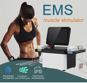 Usine OEM / ODM Muscle Sculpt Dispositif esthétique FX6 EMS Electro Stimulation Machine Portable Tens Unit Minceur Machine avec 16 mains