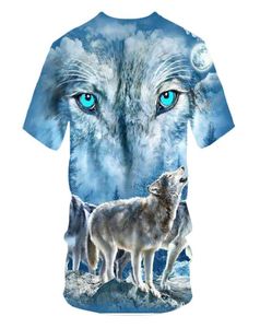 Factory outlet Último lobo 3d impresión animal fresco fresco camiseta macho macho camiseta de verano camiseta hombres039s moda t shir6658579