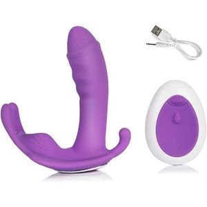 outlet de fábrica Vibrador portátil Bragas de mariposa invisibles Tipos Vibración Control remoto inalámbrico Vibrador Huevo Juguetes sexuales para mujeres Púrpura