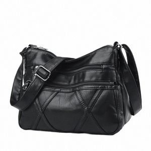 Precio de fábrica Bolso de mujer 2023 Cuero suave Bolsos de lujo de alta capacidad Diseñador Bolsos de mujer baratos Bolso cruzado negro 84U7 #