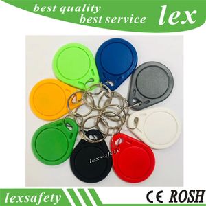 Factory prices High Quality EM4100 125khz Cards 100pcs/lot ISO11785 ABS RFID Tag Plastic Personalized Remote Key Fob Keychain