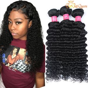 9A Brésilien Vierge Cheveux Deep Wave Bundles 4pcs Lot 100% Profond Vierge Vierge Vierge Human Hair Bundles