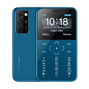 Niños Barato teléfono celular desbloqueado teléfono pequeño tamaño soyes mini teléfonos móviles ultra delgado tarjeta de crédito teléfono FM Radio bluetooth marcador gsm bandas completas teléfonos celulares