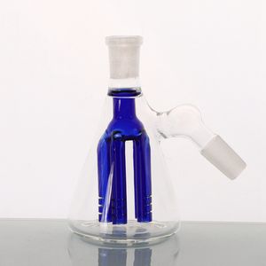 Bouteille de collecteur de fumée en verre bleu mâle de 14mm, joints de 14mm, collecteur de fumée NC en verre/bouteille de collecteur de fumée NC à 5 bras, approvisionnement d'usine