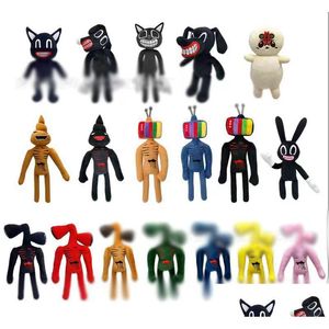 Usine en gros 18 styles de police d'horreur Diren chat noir jouets en peluche film d'animation et jeux Teion poupées périphériques pour enfants