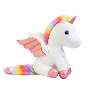 Venta al por mayor de fábrica, 4 colores, 7,9 pulgadas, 22cm, unicornio estrellado, muñeco de peluche, regalo para niños