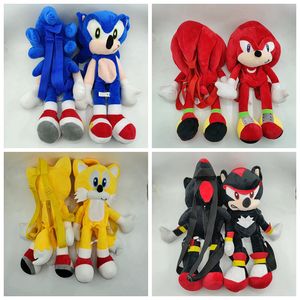 Fábrica al por mayor 4 estilos 46 cm erizo Sonic mochila juguetes de peluche dibujos animados películas y juegos de televisión animales periféricos mochila de felpa para niños