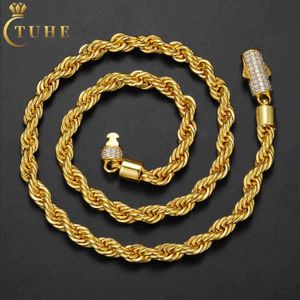 Luxury al por mayor de fábrica 6 mm de 12 mm de oro real chapado en oro 925 STERLING VVS MOISSANITE Diamond Clap Cabina de cuerda Collar