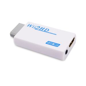 mayorista de fábrica Wii a HUB Adapter Converter 3.5mm Audio Wii2HDTV Mini Adaptador de salida de video para HDTV Monitor Support 720P 1080P