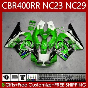 Kit de carénages pour HONDA CBR 400 RR CC 400CC NC23 1988 1989 1990 1991 1992 1993 Corps 65No.81 CBR400RR Vert Métallique CBR400 RR 88-99 NC29 CBR 400RR 88 89 90 91 92 93 OEM Bodywor