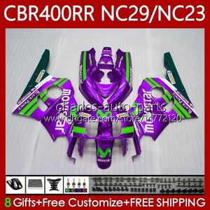 Kit de carenados para HONDA CBR 400 RR CC 400CC NC23 1994 1995 1996 1997 1998 1999 New Purple Body 66No.99 CBR400RR CBR400 RR 88-99 NC29 CBR 400RR 94 95 96 97 98 99 OEM Bodywork