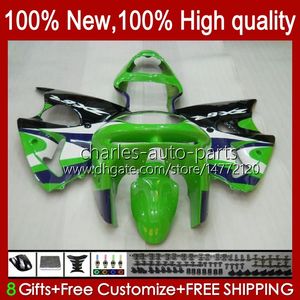 Kit de carenados para KAWASAKI NINJA ZX-6R ZX-636 ZX600 ZX600CC 98-99 Carrocería 16No.37 ZX-600 600CC ZX636 ZX6R 98 99 ZX 636 600 CC 6 R 6R 1998 1999 Cuerpos de motocicleta verde negro