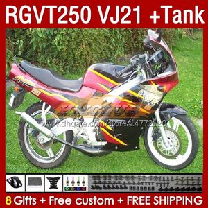 Tank Kit de camering pour Suzuki RGVT250 SAPC VJ21 RGV-250CC 88-89 Bodyworks 159No.36 RGVT-250 RGV-250 RGV250 88 89 RGVT RGV 250 CC 250CC 1988 1989 Kit de faise Kit Red Factory Red Factory Red