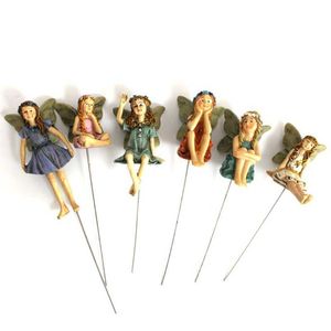 Jardín de hadas - 6 piezas Accesorios de figuritas de hadas en miniatura para exteriores o suministros de decoración para el hogar 210804