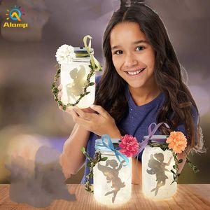 Fairy Unicorn Lantern DIY Mason Jar String Light Set Fun Art Craft Night Lamp Flash Lights para niños Fiesta de cumpleaños Regalo Kits completos