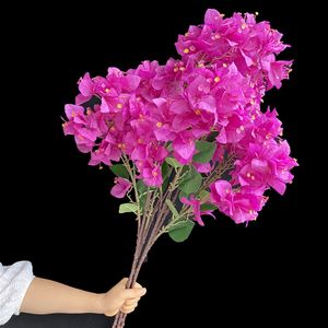 Faux bougainvilliers (3 tiges/pièce), 39.37 pouces de longueur, Simulation de bougainvilliers chiffrés pour mariage, fleurs artificielles décoratives pour la maison