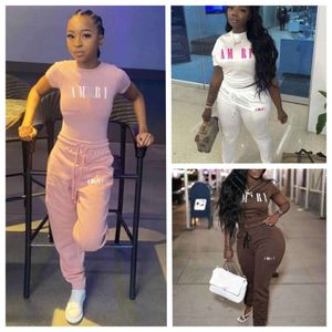 Designer Tracksuit Plus taille Femmes 2 pièces Ensemble Polyester Two Pieces Set Top et Pantal