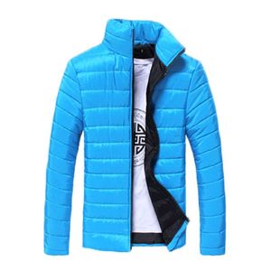 Jaquetas acolchoadas de algodão de manga comprida multicoloridas masculinas outono-inverno branco/azul marinho/preto/vermelho/azul lago/laranja/cinza claro