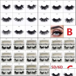 Faux cils 5D 6D 2530mm permanent épais moelleux à la main doux vison extension de cils volume naturel individuel femmes cils DHSC3