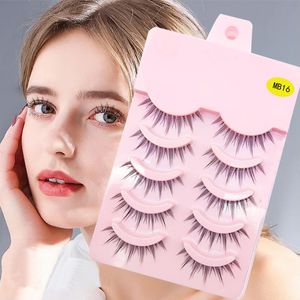 Faux-cils LEKOFO 5 paires 3D vison manga cils faux cils coréen naturel faux oeil cosplay moelleux faux cils maquillage 230821