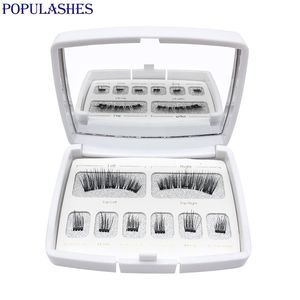 Faux Cils Cils Magnétiques avec 3 Aimants Kit Boîte Acrylique Emballage Miroir 3d Mink Eye Lash Set Maquillage Cils Naturels 230801