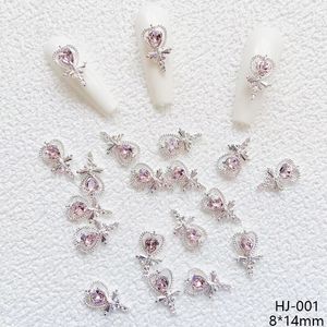 Faux Ongles 50Pcs Fée Bâton Coeur Germe Nail Charm Sailor Girl Moon Design Accessoires Nail Art Supply 8 * 14Mm Rose Cristal Glitter Manucure 230609