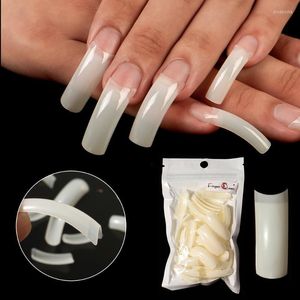 Uñas postizas Suministros de arte de uñas postizas para profesionales Consejos Stick-On Finger Artificial con etiqueta de diseño Conjunto de extensión larga Corona completa Prud2