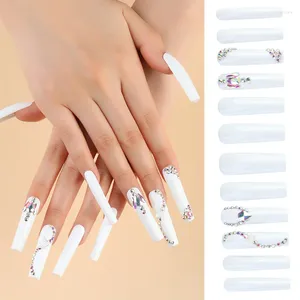 Faux Nails Handmade Pile Drill Super Long et Fashion Nail Patch Fake Armor Hand