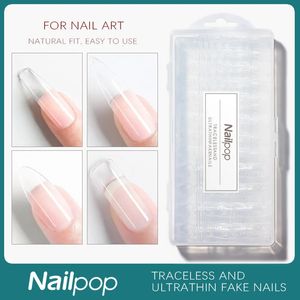 Faux ongles Nailpop 600 pièces pointes d'ongles faux ongles pointe clair/blanc/naturel/mat faux ongles acrylique couverture complète ongles ensemble 230927