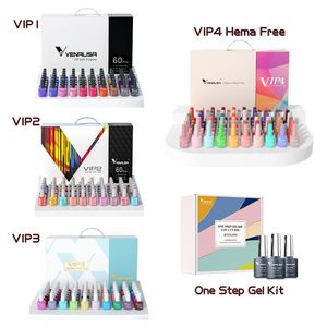 Faux Ongles VENALISA VIP4 Kit Gel Vernis À Ongles HEMA GRATUIT Couverture Complète 36 60 Couleur Pigment Art Professionnel Vernis Longue Durée 230703