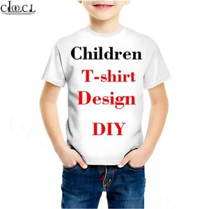 Famille équipée impression 3D bricolage conception personnalisée enfants t-shirt propre image P o Star chanteur Anime garçon fille Casual Tops T458 220708