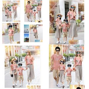 Families Matching Tenues Summer Cool Fashion BEATIF DROP Livraison Baby Kids Kids Maternity Clothing Dh5ap