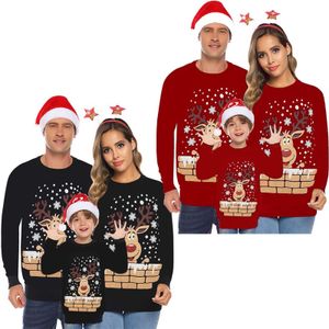 Famille Correspondant Tenues Xmas Chandails Mère Père Fille Fils De Noël Sweat Outfit Femmes Hommes Couple Jersey Enfants Hiver Tops 221122