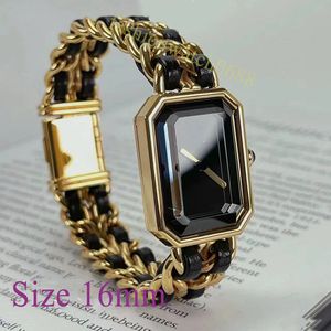Famoso diseñador de marca de marca Reloj Classic Elegant Womens Fashion Automatic Watch Minimalist Watch de 16 mm Square Dial Gold's Gold and Silver Watch Watchs Watchs