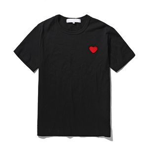 Célèbre designer t-shirt Red Love Hear t-shirts hommes femmes mode jouer couple t-shirt décontracté à manches courtes t-shirts d'été streetwear hauts hip-hop imprimer vêtements #C050D