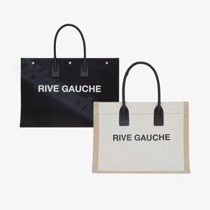 Famous luxury designer Womens shopping bag gift Rive Gauche big mens Wallet handbag fashion Large Beach bags Linen Leather Tote travel Crossbody Shoulder Purses