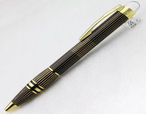 Famoso Pen Star Metal Gold Stripe Lattice Bolden Pens School and Office Supplie para Writing7482502