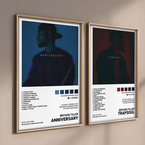 Carteles de rapero famoso, álbum de música, cuadros de pintura en lienzo para arte Retro estético, pared del hogar, Pop, Hip Hop, decoración de habitación, regalo, sin marco, Wo6