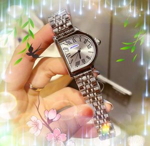 Famosa forma especial Tank Dial Watch de 35 mm de lujo Fashion Crystal Stianless Banda de acero Reloj Women Quartz Movimiento Ladies Quartz Watch Venta al por mayor Precio