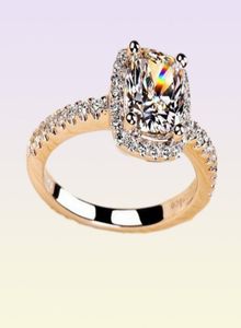 Style célèbre Top qualité SONA jaune clair carats carré diamant bague plaqué platine femmes bague de fiançailles de mariage mode fine j7665904