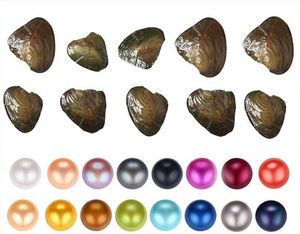 Cadeau fantaisie Akoya perle pas cher amour coquille d'eau douce perle huître 6-7mm perle huître avec emballage sous vide 31 couleurs
